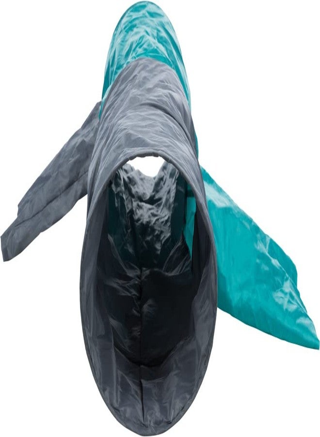 تريكسي مجموعة نفق تريكسي للقطط 30×115 سم للعب في الأماكن المغلقة والمفتوحة مع حلقات سمك السلمون من كيتوس 35 غرام - نفق تفاعلي ممتع للقطط ومكافآت لذيذة للتدريب (عبوة من 3 قطع) - Image 2